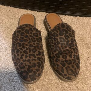 Leopard Print Cheetah Print Slip On’s Mules Universal Thread Women’s 7.5